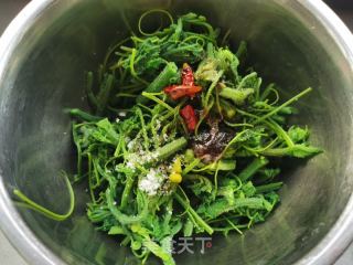 凉拌倭瓜秧嫩尖的做法步骤：6