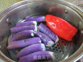 红椒拌茄子的做法步骤：5