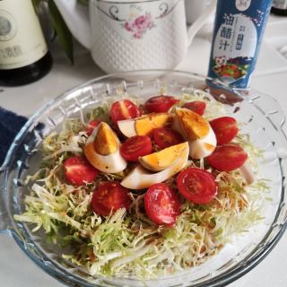 鸡蛋圣女果拌苦苣的做法步骤：8