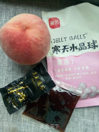 蜜桃水晶啵啵奶茶的做法步骤：1