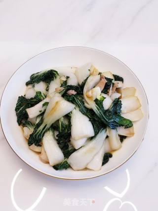清甜爽脆????清炒奶白菜的做法步骤：7