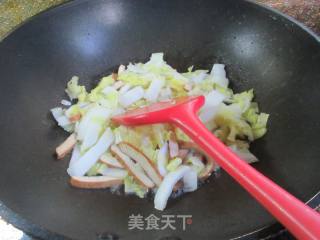 香干大白菜炒荞麦面的做法步骤：4