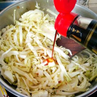 炒包菜的做法步骤：5