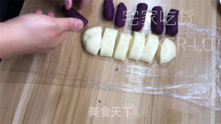 紫薯麻薯，软乎乎糯檽唧唧，奶香十足，简单Q弹。的做法步骤：17