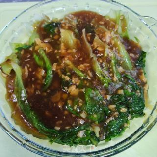蒜蓉浇汁生菜的做法