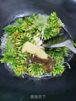 金针菇煮夜香花的做法步骤：6
