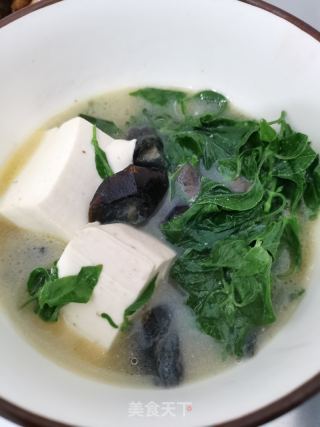 皮蛋豆腐狗肝菜汤的做法