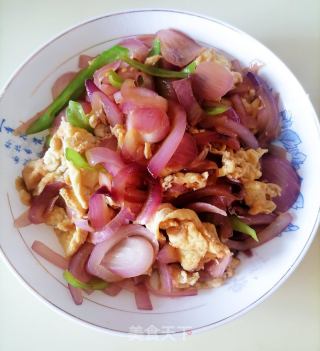 洋葱炒蛋的做法步骤：8