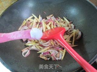 肉丝洋葱炒野山笋的做法步骤：8
