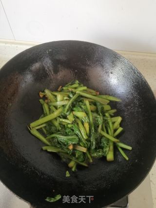 素炒菜心的做法步骤：5