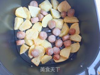 土豆烤肠的做法步骤：6