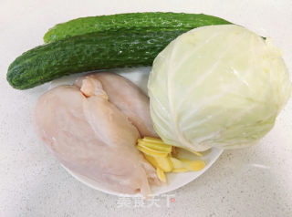 低脂低卡～包菜鸡丝卷的做法步骤：1