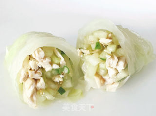 低脂低卡～包菜鸡丝卷的做法步骤：8