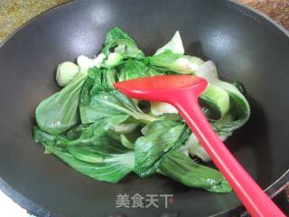 茭白烧青菜的做法步骤：5