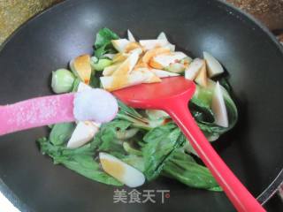 茭白烧青菜的做法步骤：7