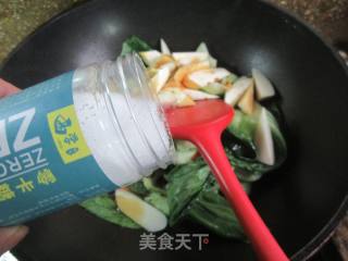 茭白烧青菜的做法步骤：8