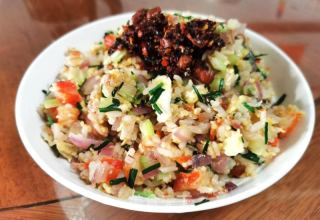 虾仁蛋炒饭的做法步骤：10