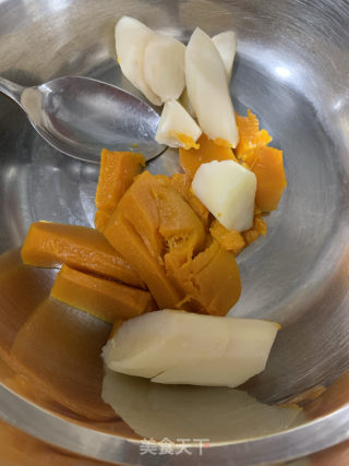 堅果南瓜山藥發糕的做法步骤：1