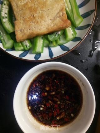 秋葵拌豆腐的做法步骤：5