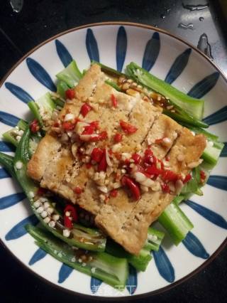 秋葵拌豆腐的做法步骤：6