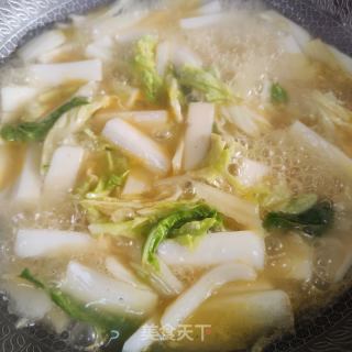 金汤白菜年糕的做法步骤：8