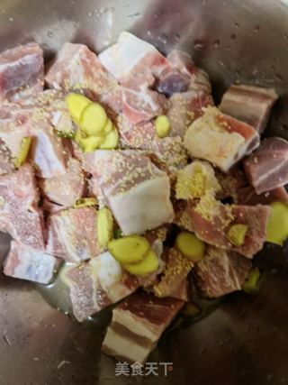 小米蒸排骨（肉）的做法步骤：3