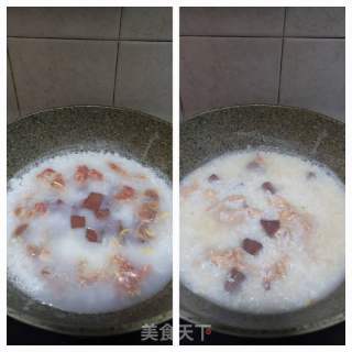 生菜猪红瘦肉粥的做法步骤：6