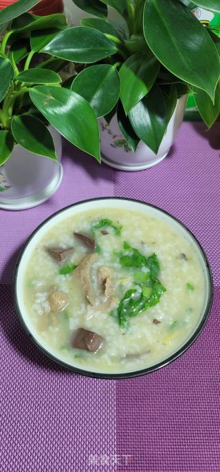 生菜猪红瘦肉粥的做法步骤：10