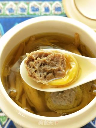 黄花菜牛肉丸汤的做法步骤：10