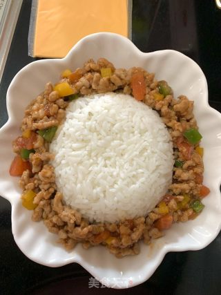 芝士肉沫焗飯的做法步骤：5