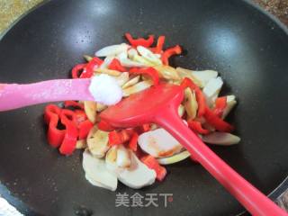 红椒野山笋鲜素鸡的做法步骤：7