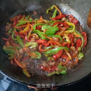 肉沫炒皱皮椒的做法步骤：10