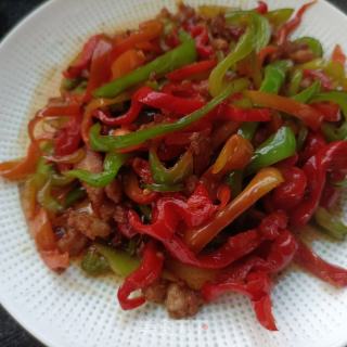 肉沫炒皱皮椒的做法步骤：11