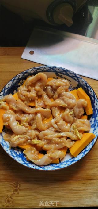 鸡胸肉蒸南瓜的做法步骤：4