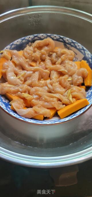 鸡胸肉蒸南瓜的做法步骤：5
