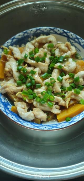 鸡胸肉蒸南瓜的做法步骤：8