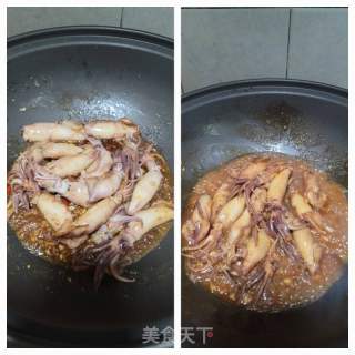 酱烧鱿鱼仔的做法步骤：5