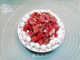 白玉菇蒸肉的做法步骤：5