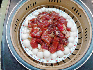 白玉菇蒸肉的做法步骤：6