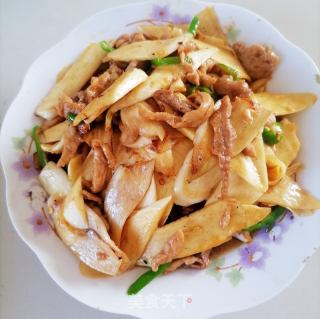 茭白炒肉丝的做法步骤：7