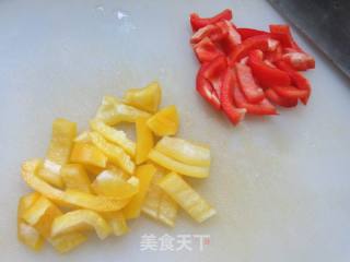 彩椒鸡胸肉炒野山笋的做法步骤：6