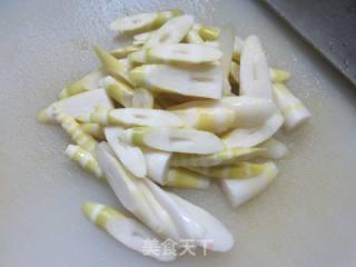 彩椒鸡胸肉炒野山笋的做法步骤：7