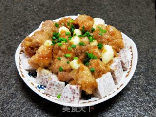 肉丁蒸香芋的做法步骤：7