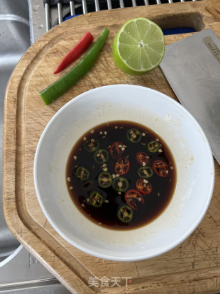 凉拌瑶柱三文鱼的做法步骤：5