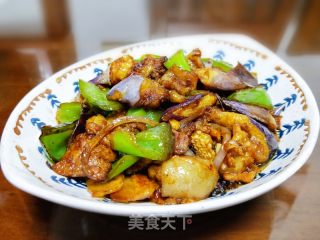 五花肉烧茄子的做法步骤：14
