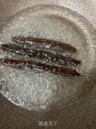 臘腸蒸花菜的做法步骤：2