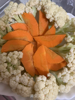 臘腸蒸花菜的做法步骤：5