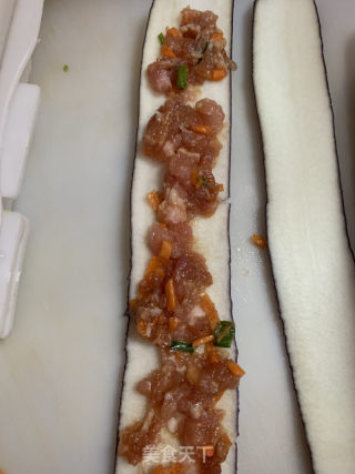 茄子肉卷卷的做法步骤：6