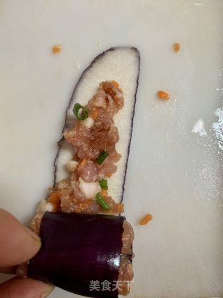 茄子肉卷卷的做法步骤：7