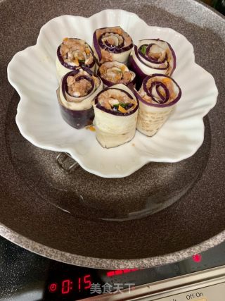 茄子肉卷卷的做法步骤：9
